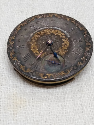 Vtg Antique Parkinson Frodshame Key Wind Pocket Watch Movement w/Dial Repair Lot