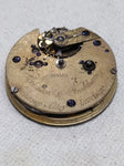 Vtg Antique Parkinson Frodshame Key Wind Pocket Watch Movement w/Dial Repair Lot