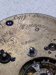 Vtg Antique Parkinson Frodshame Key Wind Pocket Watch Movement w/Dial Repair Lot