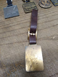 Vtg Brass Watch Fob w/Leather Strap TEREX GM Front Loader Heavy Equipment