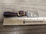 Vtg Brass Watch Fob w/Leather Strap TEREX GM Front Loader Heavy Equipment
