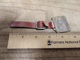 Vtg Watch Fob Leather Strap Link Belt Speeder Shovel Crane Equipment Advertising