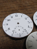 Vtg Pocket Watch Parts Repair Movements & Dial Lot New England Mercer Hampden