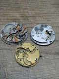 Vtg Pocket Watch Parts Repair Movements & Dial Lot New England Mercer Hampden