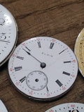 Vtg 5 Pc Mechanical Watch Parts and Dial Lot 3 x Elgin New England Hampden
