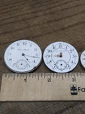 Vtg 5 Pc Mechanical Watch Parts and Dial Lot 3 x Elgin New England Hampden