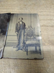 Vtg 3 Pc Civil War Era Tin Type Photograph Lot Woman Man Baby Family Posing