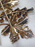 Vtg CA Carl Art Brooch & Earring Set 1/20 Gold Filled Red Clear Stones Orig Box!