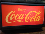 Vtg 1980's Enjoy Coca Cola Lighted Wall Clock Electric Sign Ridan Displays Works