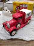 Vtg Honest Charlie Speed Shop Die Cast Red 1931 Ford Truck Coin Bank 1/25 w/Box!