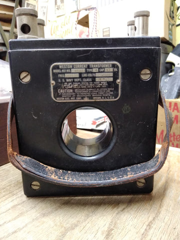Vtg U.S Navy Dept. Weston Current Transformer Model #461 No.9928 Type 4 2500 V