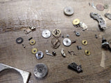 Vtg 50+ Pc Watch Parts Repair Lot Eskay Benrus Ingraham Sir Leeds Loco Warwick