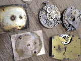 Vtg 50+ Pc Watch Parts Repair Lot Eskay Benrus Ingraham Sir Leeds Loco Warwick