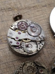 Vtg 35+ Pc Watch Parts Repair Lot Elgin Bulova Trinity Riviera Dials Movements