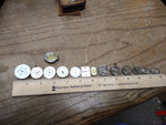 Vtg 35+ Pc Watch Parts Repair Lot Elgin Bulova Trinity Riviera Dials Movements