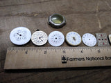 Vtg 35+ Pc Watch Parts Repair Lot Elgin Bulova Trinity Riviera Dials Movements