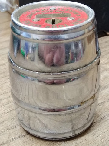 Vtg Stainless Steel Cookware Pittsburgh Pa Metal Coin Bank Chicago USA