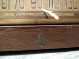 Vtg Emerson Radio and Phonograph Model 607 Tube Radio Wood Cabinet Powers Up