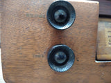 Vtg Emerson Radio and Phonograph Model 607 Tube Radio Wood Cabinet Powers Up