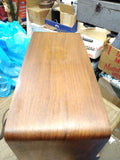 Vtg Emerson Radio and Phonograph Model 607 Tube Radio Wood Cabinet Powers Up