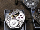 Vtg 13 Pc Watch Movement Parts/Repair Lot 17J Tissot Accura Jean Louis Roehrich