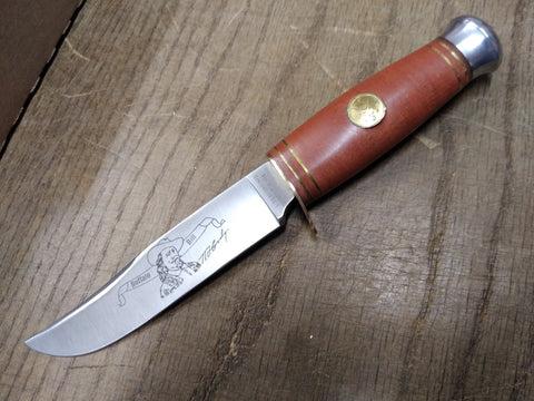 Vtg American Mint Wild West Buffalo Bill Fixed Blade 9 inch Bowie Knife No. 1