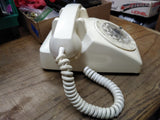 Vtg Stromberg Carlson White Rotary Dial Desk Table Telephone Model 500 1970's