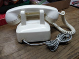 Vtg Stromberg Carlson White Rotary Dial Desk Table Telephone Model 500 1970's