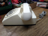 Vtg Stromberg Carlson White Rotary Dial Desk Table Telephone Model 500 1970's