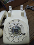 Vtg Stromberg Carlson White Rotary Dial Desk Table Telephone Model 500 1970's