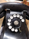 Vtg Stromberg Carlson Black Rotary Dial Desk Table Top Telephone Metal 1940's