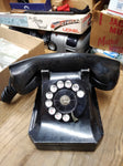 Vtg Stromberg Carlson Black Rotary Dial Desk Table Top Telephone Metal 1940's