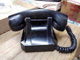 Vtg Stromberg Carlson Black Rotary Dial Desk Table Top Telephone Metal 1940's