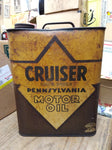 Vtg Cruiser 2 Gallon 100% Pure Pennsylvania Motor Oil Can Petroliana Man Cave