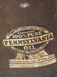 Vtg Cruiser 2 Gallon 100% Pure Pennsylvania Motor Oil Can Petroliana Man Cave