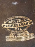 Vtg Cruiser 2 Gallon 100% Pure Pennsylvania Motor Oil Can Petroliana Man Cave