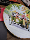 Vtg Harley Davidson Motorcycle Road Trip Collectors Plate 1995 Great Times w/Box