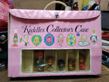 Vtg 1967 Mattel Liddle Kiddles Pink Collector's Case With 5 Dolls 14" x 10"
