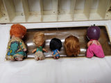 Vtg 1967 Mattel Liddle Kiddles Pink Collector's Case With 5 Dolls 14" x 10"