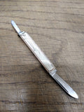 Vtg Esemco 14K White Gold Pen Knife Pocket Watch FOB SS Blades Fancy Bail 20 Gr!