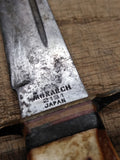 Vtg Monarch 2131 Fixed 5.5 inch Blade Knife Stag 4 in. Handle Carbon Steel Japan