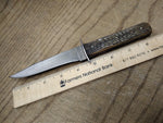 Vtg Cattaraugus Fixed 4.5 in. Blade Knife Bone 4 in. Handle Carbon Steel USA