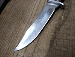 Vtg Sharp Fixed 4.5 Inch Blade Hunting Knife Rosewood 4 Inch Handle