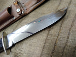 Vtg Utica? Outdoor Sportsman Fixed 5" Blade Knife Sheath Tempered Carbon Steel