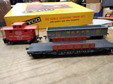 Vtg HO Gauge Train Lot Mantua NYC 3992 Loco Bachmann Gandy Dancer 5 Cars Working