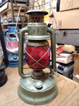 Vtg Embury No. 350 Little Supreme Kerosene Oil Lantern Red Globe Railroad Barn