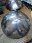 Vtg Dog Dish Bow Tie Center Moon Auto Truck Hubcaps 10.5 Chevy Nova Great Shape!