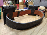 Roys Leather Goods Gun Belt Tex Shoemaker 2 Double Mag Pouch Basketweave Size 36