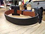 Roys Leather Goods Gun Belt Tex Shoemaker 2 Double Mag Pouch Basketweave Size 36