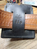 Roys Leather Goods Gun Belt Tex Shoemaker 2 Double Mag Pouch Basketweave Size 36